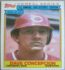 Dave Concepcion Baseball Cards 1984 Topps Cereal Series Prices