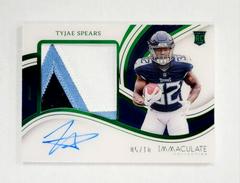 Tyjae Spears [Emerald] #25 Football Cards 2023 Panini Immaculate Premium Patch Rookie Autograph Prices