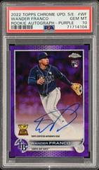 Wander Franco [Purple] Baseball Cards 2022 Topps Chrome Update Sapphire Rookie Autographs Prices