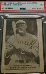 Rogers Hornsby Baseball Cards 1921 E220 National Caramel Prices