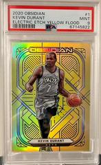 Kevin Durant [Yellow Flood] #1 Basketball Cards 2020 Panini Obsidian Prices