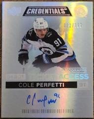 Cole Perfetti Hockey Cards 2021 Upper Deck Credentials Debut Ticket Access Autographs Prices