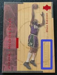Glenn Robinson, Michael Jordan [Red] #J15 Basketball Cards 1998 Upper Deck Hardcourt Jordan Holding Court Prices