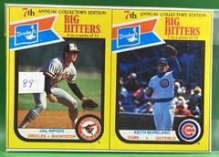 Cal Ripken, Keith Moreland [Hand Cut Panel] Baseball Cards 1987 Drake's Prices