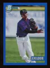 Adael Amador [Chrome Prospect Blue] #106 Baseball Cards 2021 Bowman Heritage Prices