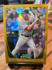 Matt Carpenter [Gold Refractor] #14 Baseball Cards 2011 Bowman Chrome Draft Prices