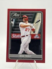 Mike Trout [Red] #63 Baseball Cards 2022 Panini Three and Two Prices
