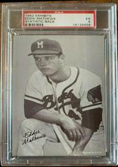 Eddie Mathews Baseball Cards 1962 Exhibits Statistic Back Prices