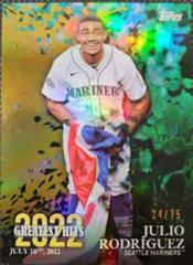 Julio Rodriguez [Gold] Baseball Cards 2023 Topps 2022 Greatest Hits Prices