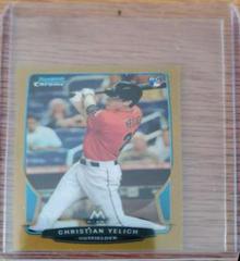 Christian Yelich [Gold Refractor] #318 Baseball Cards 2013 Bowman Chrome Mini Prices