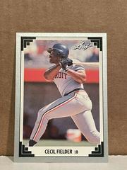 Cecil Fielder Baseball Cards 1991 Leaf Preview Prices