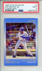 Ken Griffey Jr. [Career Info] Baseball Cards 1988 Star Silver Edition Prices