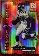Cris Carter [Red Die Cut] Football Cards 1999 Panini Donruss Elite Primary Colors Prices