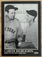 1934 Babe Hits His 700th Home Run Baseball Cards 1992 Megacards Babe Ruth Prices