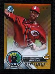 Hunter Greene [Gold Refractor] #BTP-11 Baseball Cards 2018 Bowman Scouts' Top 100 Prices