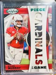 Kyler Murray [Green] #POG-1 Football Cards 2023 Panini Certified Piece of the Game Prices