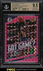 LeBron James [Pink Fluorescent] Basketball Cards 2019 Panini Mosaic Got Game Prices