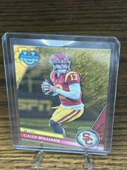 Caleb Williams [Gold Shimmer] #1 Football Cards 2023 Bowman Chrome University Prices