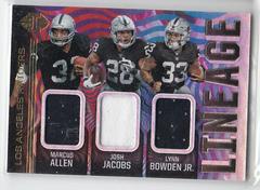 Josh Jacobs, Lynn Bowden Jr. , Marcus Allen #L10 Football Cards 2020 Panini Illusions Lineage Prices