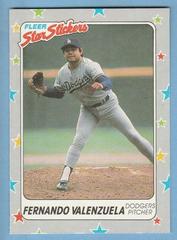 Fernando Valenzuela #94 Baseball Cards 1988 Fleer Star Stickers Prices