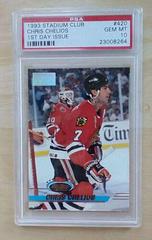 Chris Chelios [1st Day Issue] #420 Hockey Cards 1993 Stadium Club Prices