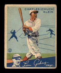 Chuck Klein #10 Baseball Cards 1934 Goudey Prices