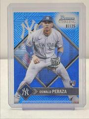 Oswald Peraza [Blue] Baseball Cards 2023 Bowman Sterling Tek Prices