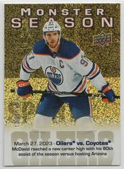 Connor McDavid [Gold] #MS-74 Hockey Cards 2023 Upper Deck Monster Season Prices