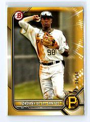 Yordany De Los Santos [Gold] #BD-1 Baseball Cards 2022 Bowman Draft 1st Edition Prices