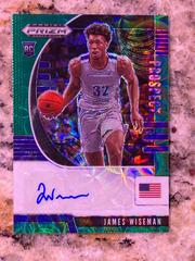 James Wiseman [Choice Green] Basketball Cards 2020 Panini Prizm Draft Picks Autographs Prices