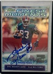 Andre Reed [Refractor Autograph] Football Cards 2000 Topps Finest Moments Prices