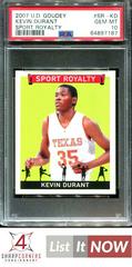 Kevin Durant #SR-KD Baseball Cards 2007 Upper Deck Goudey Sport Royalty Prices