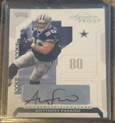 Anthony Fasano [Signature Proof Silver] Football Cards 2006 Playoff NFL Playoffs Prices
