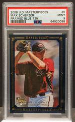 Max Scherzer [Framed Blue 125] #5 Baseball Cards 2008 Upper Deck Masterpieces Prices