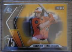Gunnar Henderson [Gold] #BTP-75 Baseball Cards 2022 Bowman Scouts' Top 100 Prices