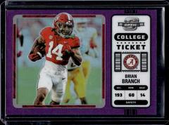 Brian Branch [Purple] #18 Football Cards 2023 Panini Chronicles Draft Picks Contenders Optic Prices