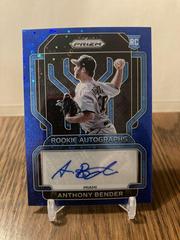 Anthony Bender [Blue Donut Circles Prizm] Baseball Cards 2022 Panini Prizm Rookie Autographs Prices