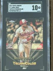 Mike Trout [Rose Gold] #TT-1 Baseball Cards 2023 Topps Chrome in Technicolor Prices