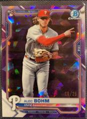 Alec Bohm [Purple] #94 Baseball Cards 2021 Bowman Chrome Sapphire Prices