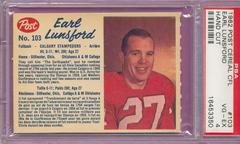 Earl Lunsford [Hand Cut] Football Cards 1962 Post Cereal CFL Prices