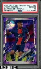 Kylian Mbappe [Purple] Soccer Cards 2020 Topps Chrome UEFA Champions League Sapphire Prices