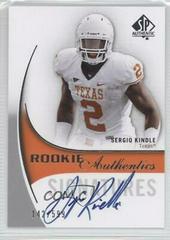 Sergio Kindle [Autograph] #150 Football Cards 2010 SP Authentic Prices