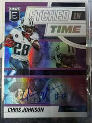 Chris Johnson [Purple] Football Cards 2022 Panini Donruss Elite Etched in Time Signatures Prices