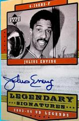 Julius Erving Legendary Signatures #LS-JE Basketball Cards 2003 Upper Deck Legends Legendary Signatures Prices