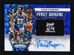 David Thompson [Blue] #2 Basketball Cards 2023 Panini Prizm Fast Break Autograph Prices