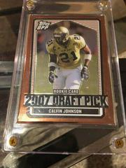 Calvin Johnson [Chrome Bronze] Football Cards 2007 Topps Draft Picks & Prospects Prices