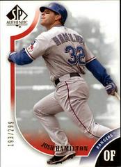 Josh Hamilton [Gold] Baseball Cards 2009 SP Authentic Prices