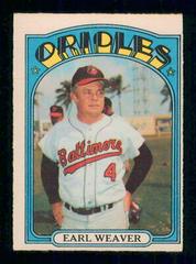 Earl Weaver #323 Baseball Cards 1972 O Pee Chee Prices