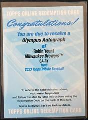 Robin Yount #OA-RY Baseball Cards 2023 Topps Tribute Olympus Autographs Prices