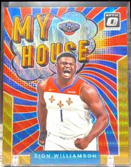Zion Williamson [Gold Wave] Basketball Cards 2021 Panini Donruss Optic My House Prices